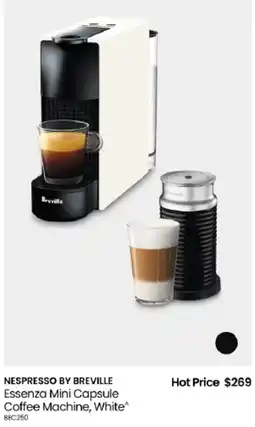 Myer Nespresso by Breville Essenza Mini Capsule Coffee Machine, White offer