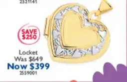 Prouds Locket offer