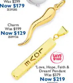 Prouds mKOR 'Love, Hope, Faith & Dream' Pendant offer