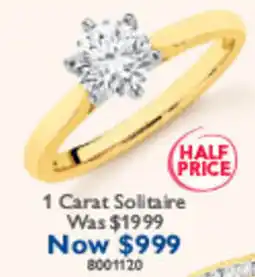 Prouds 1 Carat Solitaire offer