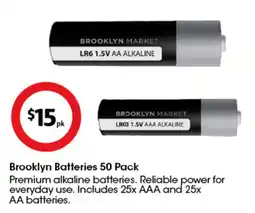 Coles Brooklyn Batteries 50 Pack offer