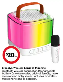 Coles Brooklyn Wireless Karaoke Machine offer