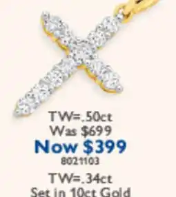 Prouds Diamond Cross Pendant offer