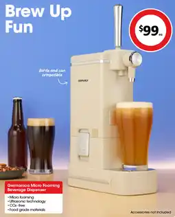 Coles Germanica Micro Foaming Beverage Dispenser offer