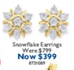 Prouds Snowflake Earrings offer