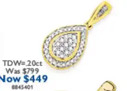 Prouds TDW Diamond Pendant offer