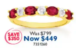 Prouds Ruby and Diamond Ring offer
