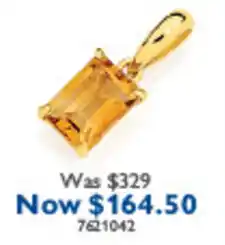 Prouds Yellow Citrine Pendant offer