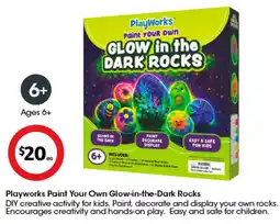 Coles Playworks Paint Your Own Glow-in-the-Dark Rocks offer