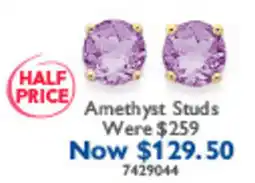 Prouds Amethyst Studs offer