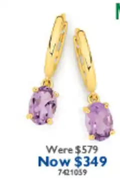 Prouds Amethyst Earrings offer