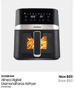 Myer Sunbeam Alinea Digital DiamondForce Airfryer offer