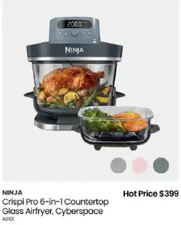 Myer Ninja Crispi Pro 6-in-1 Countertop Glass Airfryer, Cyberspace offer