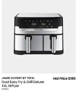 Myer Jamie Oliver by Tefal Dual Easy Fry & Grill Deluxe XXL Airfryer offer