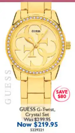Prouds Guess G-Twist, Crystal Set offer