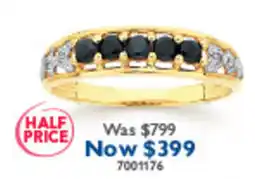 Prouds Gold Ring with Black and White Stones offer