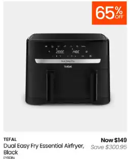 Myer Tefal Dual Easy Fry Essential Airfryer, Black offer