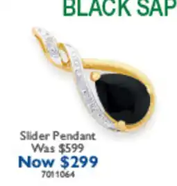 Prouds Black Sap Slider Pendant offer