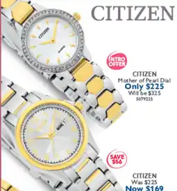 Prouds Citizen Mother of Pearl Dial offer