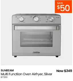 Myer Sunbeam Multi Function Oven Airfryer, Silver offer