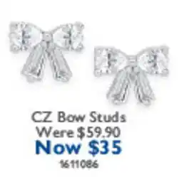 Prouds CZ Bow Studs offer