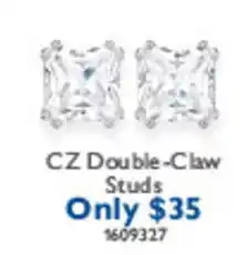 Prouds CZ Double-Claw Studs offer