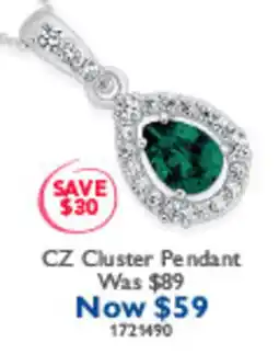 Prouds CZ Cluster Pendant offer