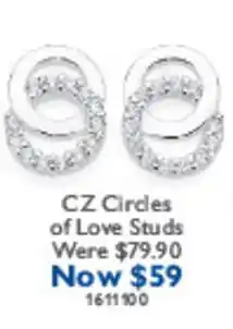 Prouds CZ Circles of Love Studs offer