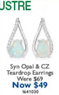 Prouds Syn Opal & CZ Teardrop Earrings offer
