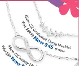 Prouds 45cm CZ Infinity Necklace offer