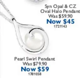 Prouds Pearl Swirl Pendant offer