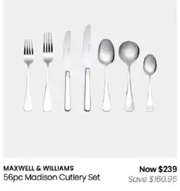 Myer Maxwell & Williams 56pc Madison Cutlery Set offer