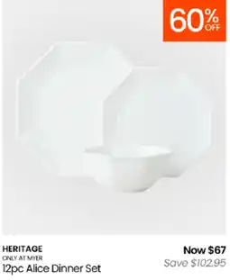 Myer Heritage 12pc Alice Dinner Set offer
