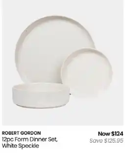 Myer Robert Gordon 12pc Form Dinner Set, White Speckle offer