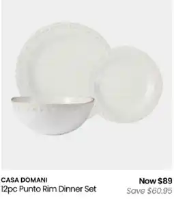 Myer Casa Domani 12pc Punto Rim Dinner Set offer