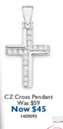 Prouds CZ Cross Pendant offer