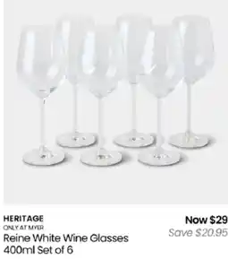 Myer Reine White Wine Glasses offer