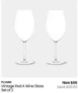 Myer Plumm Vintage Red A Wine Glass offer