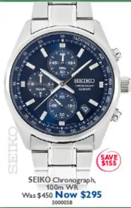 Prouds Seiko Chronograph offer