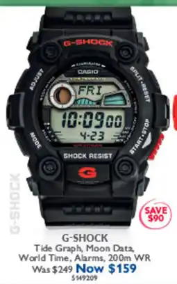 Prouds G-SHOCK Tide Graph, Moon Data, World Time, Alarms, 200m WR offer