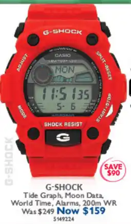 Prouds G-SHOCK Tide Graph, Moon Data, World Time, Alarms, 200m WR offer