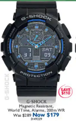 Prouds G-SHOCK Magnetic Resistant, World Time, Alarms, 200m WR offer