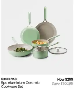 Myer KitchenAid 5pc Aluminium Ceramic Cookware Set offer