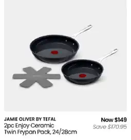 Myer Jamie Oliver by Tefal Enjoy Ceramic Twin Frypan Pack offer