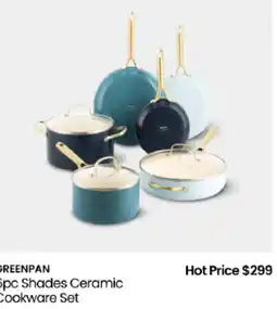 Myer Greenpan 6pc Shades Ceramic Cookware Set offer