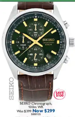 Prouds Seiko Chronograph offer