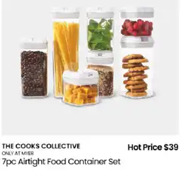 Myer The Cooks Collective 7pc Airtight Food Container Set offer