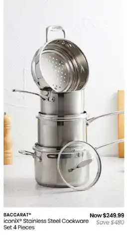 Myer Baccarat iconiX Stainless Steel Cookware Set offer