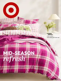 Target Linen cotton reversible quilt cover set offer