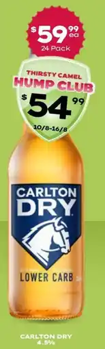 Thirsty Camel Carlton Dry Lower Carb offer